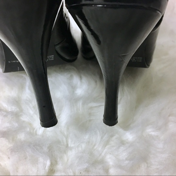 VINTAGE Rampage Black Patent Open Toe Size 6 - Picture 4 of 5